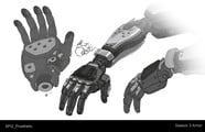 More concept art for MIRAGE II-C prosthetic limbs.
