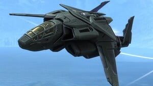 A screenshot of the F-23 Falcata modded into Halo: Reach.