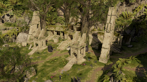 The first series of Forerunner structures encountered by John-117 and his team of ODSTs on Installation 05.