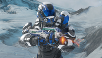 A Spartan-IV wearing GEN2 Operator armor in Halo 5: Guardians.