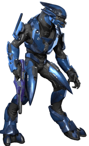 Render of a Sangheili Mercenary. Included as part of the magazine kit linked to in this tweet.