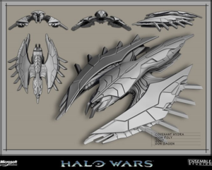 A render of the cut Hydra unit in Halo Wars.