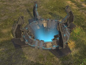 A Forerunner Protector plant from Halo Wars level Labyrinth.