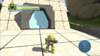Project Haggar MasterChief in an unfinished level; image provided by PtoPOnline.