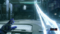 First-person view of the Energy Sword in the Halo 5: Guardians Multiplayer Beta.