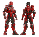 The armor from the front and back.
