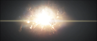 Infinity fleeing the flare emitted immediately after Requiem's collision with the star.
