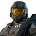 Icon for the matte black Master Chief outfit in Fortnite.
