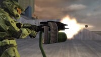 Master Chief firing the now-functional grenade launcher.[5]