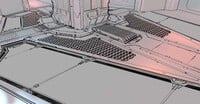 Concept art of floor details in the control room.