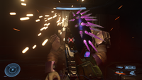 A melee attack with the Posu'gelka-pattern needler.