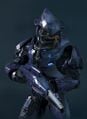 A Sangheili Minor as it appears on the character multiplayer selection screen in Halo: Reach.