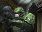 A front view of a SPARTAN-III wielding a Spartan Laser during the Halo: Reach Beta.