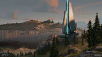 More concept art of a beacon tower on Installation 07.