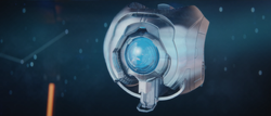 343 Guilty Spark in Installation 05's control room. From the closing cutscene of the level The Great Journey.