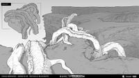 Concept art of the Proto-Gravemind's tentacles in the mission Manifestation.