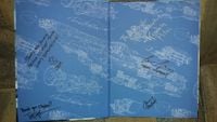 Autograph page from my Warfleet copy gifted to me by 343 Industries as thanks for helping create the book.