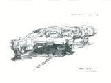 The Halo 2 concept art from the The Art of Halo on which the ship is based.