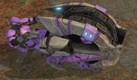 A Barukaza Workshop Chopper equipped with heavy spike cannons in Halo Wars.