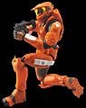 The Orange Spartan action figure.