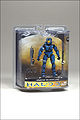 The blue Spartan CQB figure in package.
