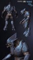 An unused high-res cinematic model of an Elite developed for Halo Wars, intended for when the game would have had in-engine cinematics.