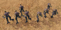 The Jackal Pirates spawned into Halo Wars; armed with plasma pistols.