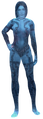 A full-body portrait of Cortana in Halo 2: Anniversary.