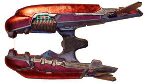 Cutout of the Plasma Rifle from Campaign Evolved.
