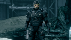 An ONI Security officer with an M6H magnum during the Raid on Ivanoff Station. From Halo 4 campaign level Composer.