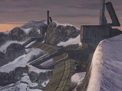 The barrier towers in Halo 3 level The Covenant.
