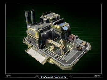Render of the UNSC Vehicle Depot.