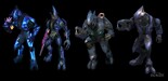 Different incarnations of the Elites from the main Halo games.