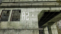 A wall stencil for the A2 Hydro Facility.
