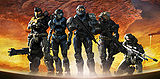 Noble Team in a promotional image for Halo: Reach. The team is standing in the order they died in. (left to right)