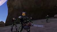 A squad of soldiers in Macworld armor, ported into Combat Evolved.