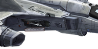 Concept art showing an early version of the Sabre's M4370 Medusa pod.