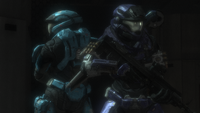 A customized SPARTAN-B312 wearing Mark V [B] with the UA attachment.