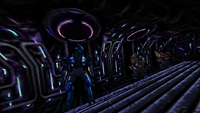 The inside of a closed Spirit from Halo: Combat Evolved.