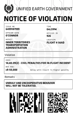 A bill sent to Benjamin Giraud after he was knocked out on a flight.