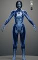 A front-view render of Cortana for Halo 5: Guardians.