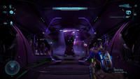 First-person view of the Plasma Pistol's scope function.