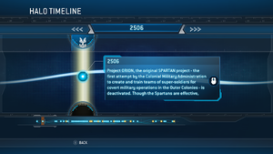 A screenshot of the Timeline menu in Halo Wars: Definitive Edition.