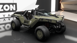 Front right quarter view of the M12S Warthog CST in Forza Horizon 6.