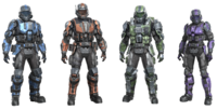 A variety of ODST armor designs worn by Fireteam Raven in Halo: Fireteam Raven.