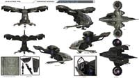 Turnaround reference of the AV-14 Attack VTOL as seen in Halo 3.