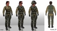 Concept art of Carol in Halo: Campaign Evolved.