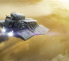 Concept art of the mining ship.
