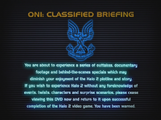 A warning shown before the menu of the Halo 2 Limited Collector's Edition DVD.