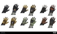 Concept art of gloves worn by Marines in Halo Infinite.
